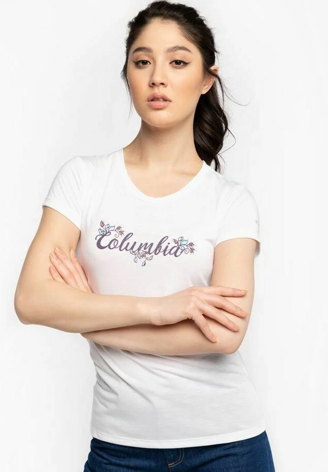 Columbia Mujer Camiseta Estampada - White 1 Columbia Mujer Camiseta Estampada - White