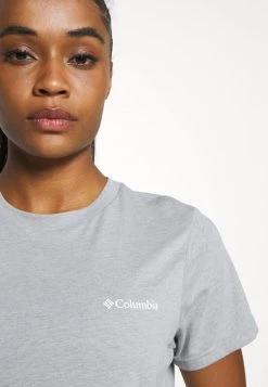 Mujer RIVER 1/2 CROP TEE - Camiseta Estampada - Columbia Grey -Columbia Tienda De Ventas 1993de2dc9054972937ed42046e9a569