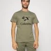 Columbia Hombre RAPID RIDGE™ GRAPHIC TEE - Camiseta Estampada - Stone Green