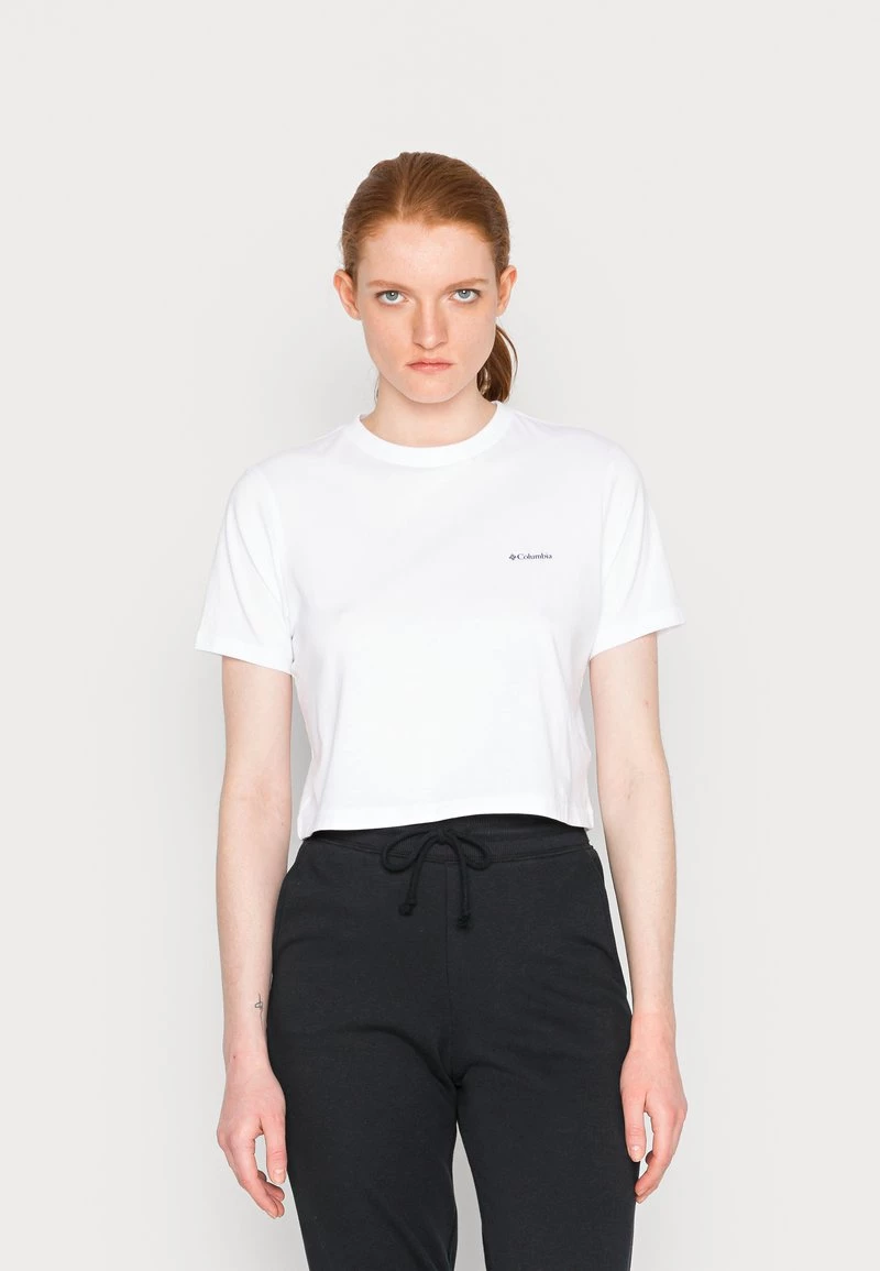 Columbia Mujer NORTH CASCADES™ CROPPED TEE - Camiseta Estampada - White/wild Fuchsia 1 Columbia Mujer NORTH CASCADES™ CROPPED TEE - Camiseta Estampada - White/wild Fuchsia