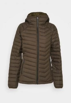 Columbia Mujer POWDER LITE HOODED - Chaqueta De Invierno - Olive Green