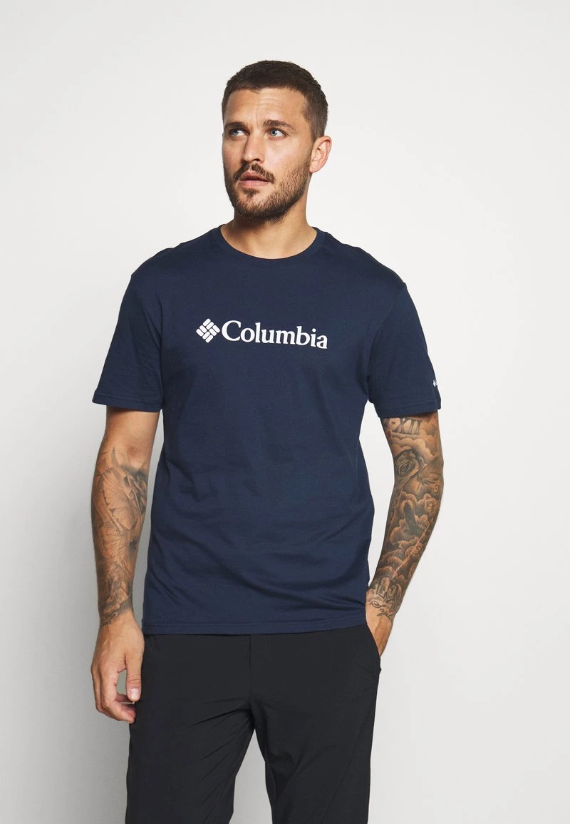 Columbia Hombre BASIC LOGO SHORT SLEEVE - Camiseta Estampada - Collegiate Navy/white 1 Columbia Hombre BASIC LOGO SHORT SLEEVE - Camiseta Estampada - Collegiate Navy/white