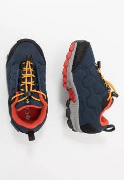 Columbia Unisexo CHILDRENS FIRECAMP SLEDDER WP - Zapatillas De Senderismo - Collegiate Navy/flame