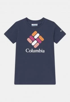 Columbia Unisexo MISSION LAKE™ SHORT SLEEVE GRAPHIC UNISEX - Camiseta Estampada - Blue