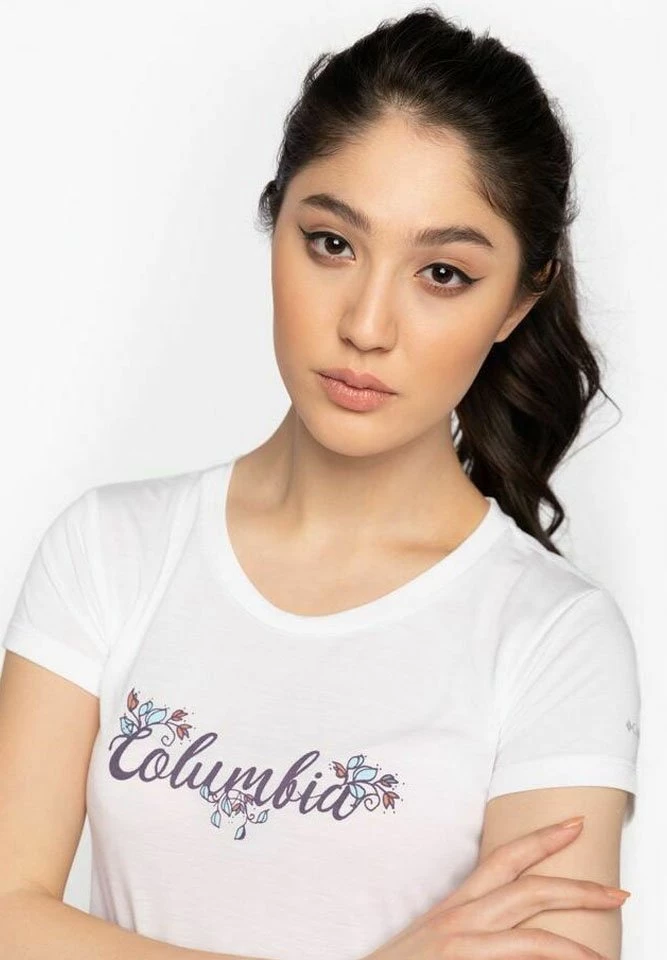 Columbia Mujer Camiseta Estampada - White 3 Columbia Mujer Camiseta Estampada - White - Imagen 3