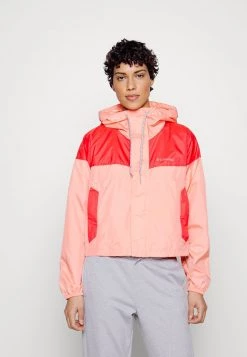 Columbia Mujer FLASH CHALLENGER™ CROPPED - Chaqueta Outdoor - Coral Reef/red Hibiscus