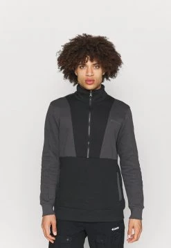 Columbia Hombre LODGE COLORBLOCK HALF ZIP - Forro Polar - Black/shark