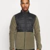 Columbia Hombre BASIN BUTTE™ FULL ZIP - Forro Polar - Stone Green/shark