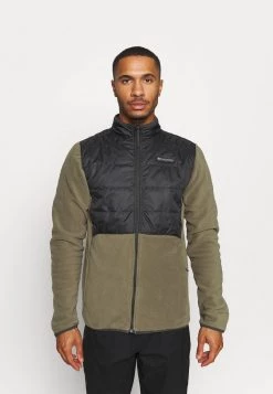 Columbia Hombre BASIN BUTTE™ FULL ZIP - Forro Polar - Stone Green/shark