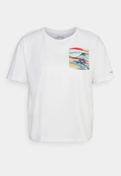 Columbia Mujer ALPINE WAY™ POCKET TEE - Camiseta Estampada - White/hyper Natural Pocket