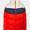 Columbia Mujer PUFFECT™ COLOR BLOCKED JACKET - Chaqueta De Invierno - Bold Orange/nocturnal/chalk