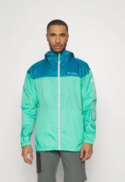Columbia Hombre FLASH CHALLENGER™ NOVELTY - Chaqueta Outdoor - Electric Turquoise/deep Marine