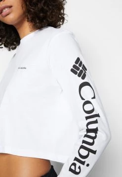 Columbia Mujer NORTH CASCADES LONG SLEEVE CROPPED TEE - Camiseta De Manga Larga - White/black -Columbia Tienda De Ventas f6a7345fe58e497f84e967e2b9dc896d